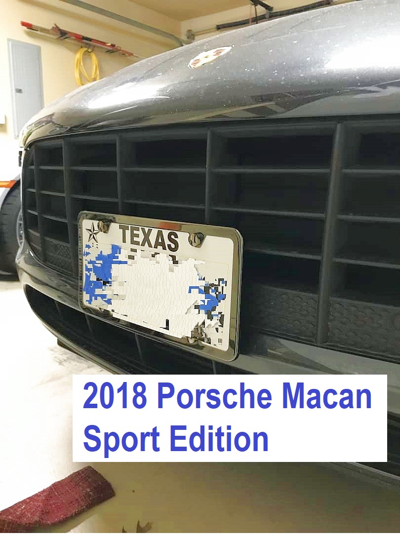 porsche macan front license plate holder
