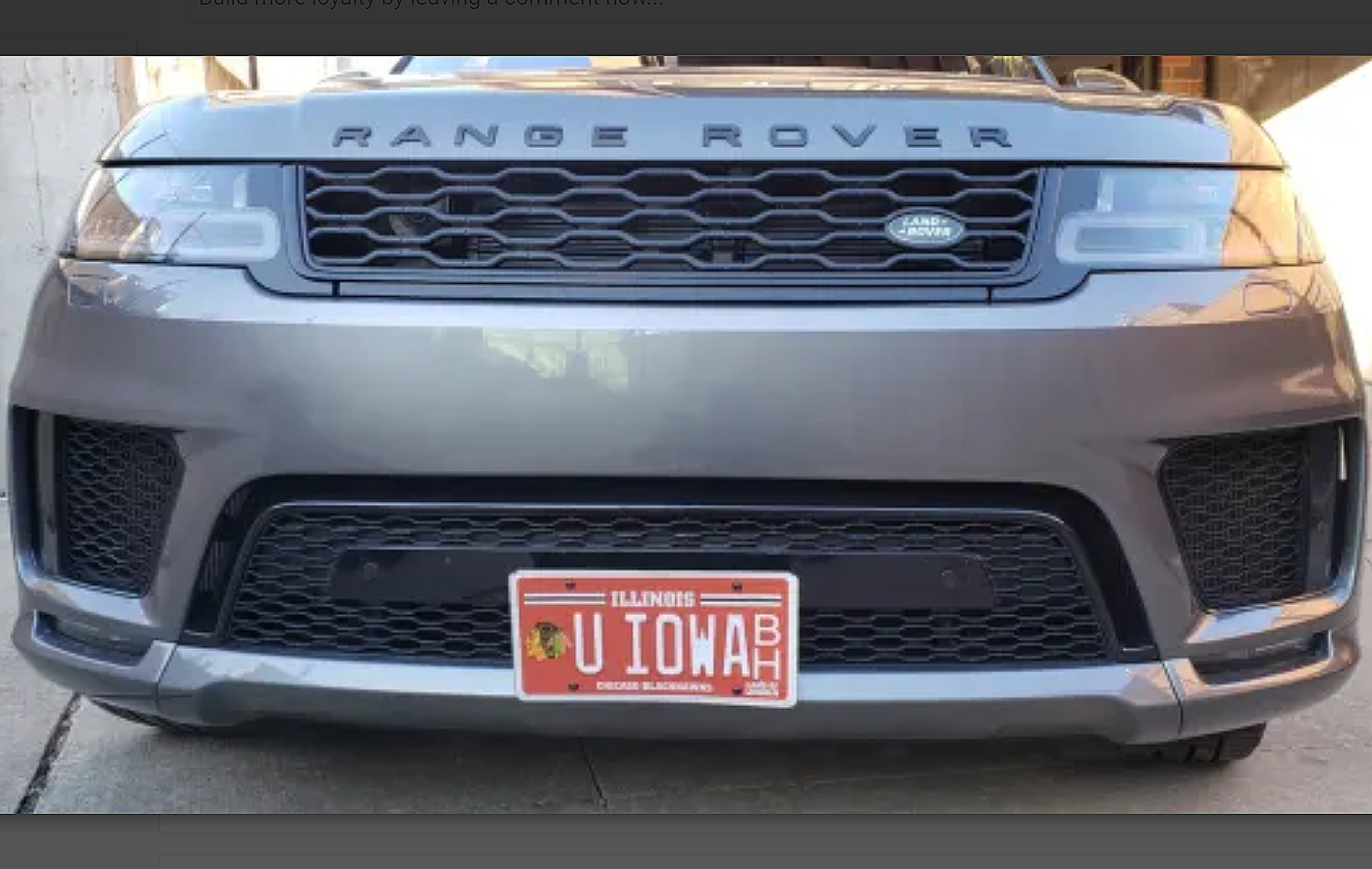 how to mount a front license plate range rover sport