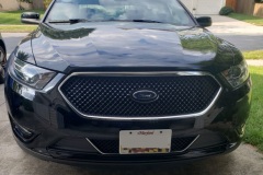 Ford Taurus SHO Performance Package 2018 No drill no holes license plate holder mount bracket relocator